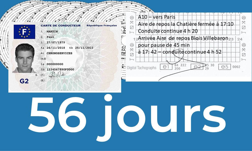 Tachygraphe : contrôle sur 56 jours